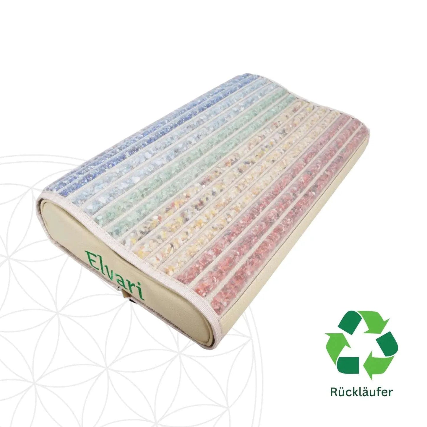 Kristallkissen gebraucht kaufen bei Elvari in Beige mit bunten Edelsteinen | Rückläufer mit 52% Rabatt | Hochwertiges Wellness-Produkt