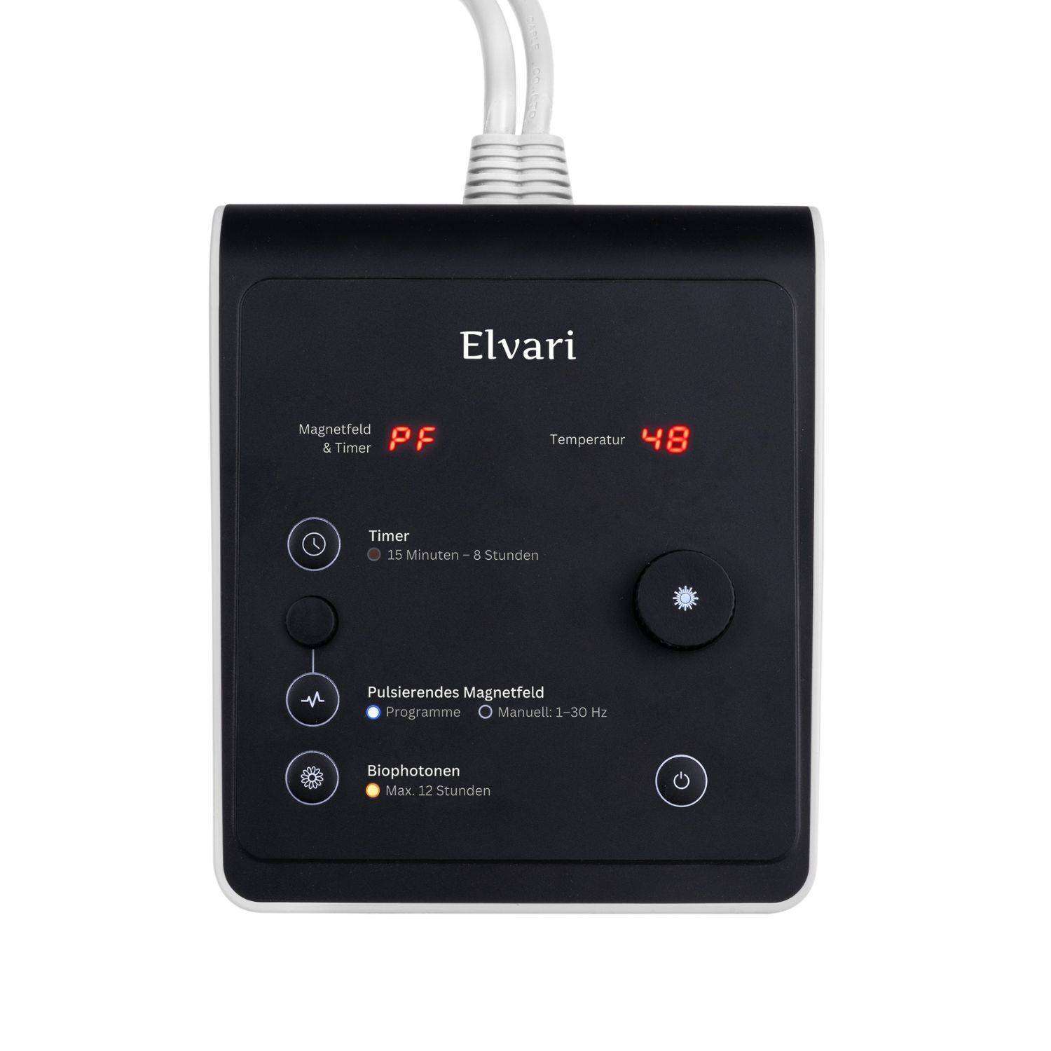 Elvari® Controller Pro mit LED-Anzeige für Temperatur und Magnetfeld, modernes Design, kompatibel mit Kristallmatte VITORI.